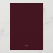 Invitation Mariage Fleur Russet Marron (Dos)