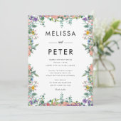 Invitation Mariage fleur sauvage (Debout devant)