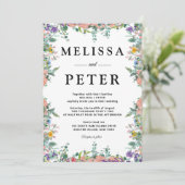 Invitation Mariage fleur sauvage (Debout devant)