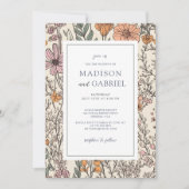 Invitation Mariage fleur sauvage (Devant)