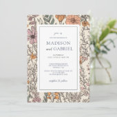 Invitation Mariage fleur sauvage (Debout devant)