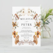 Invitation Mariage fleur sauvage (Debout devant)