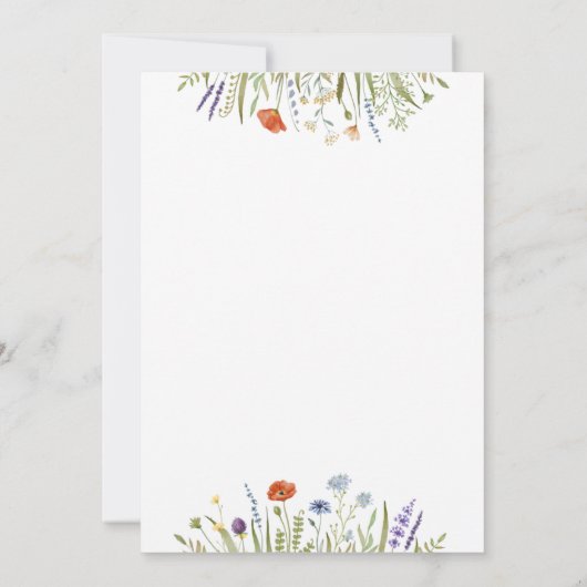 Invitation Mariage Fleur sauvage (Dos)