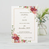 Invitation Mariage fleur sauvage (Debout devant)