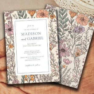 Invitation Mariage fleur sauvage