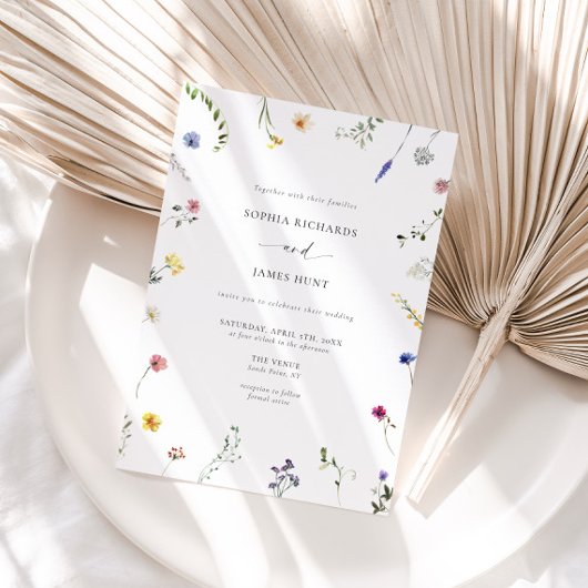 Invitation Mariage fleur sauvage