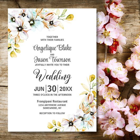 Invitation Mariage fleur sauvage