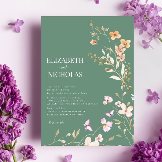 Invitation Mariage fleur sauvage