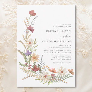 Invitation Mariage fleur sauvage