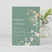 Invitation Mariage fleur sauvage (Debout devant)