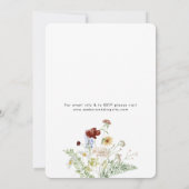 Invitation Mariage Fleur sauvage Aquarelle délicat (Dos)