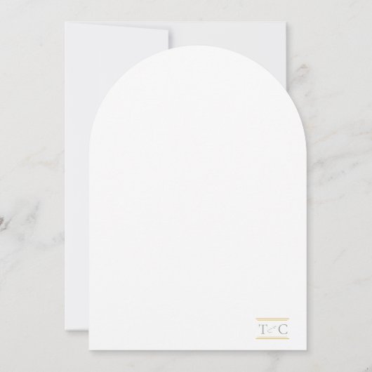 Invitation Mariage fleur sauvage Aquarelle Gold Arch ID954 (Dos)