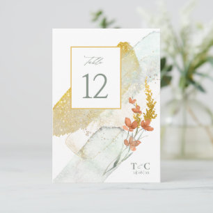 Invitation Mariage fleur sauvage Aquarelle Tableau n° Gold ID