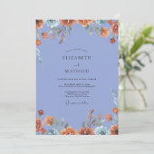Invitation Mariage Fleur Sauvage Bleuet Ocbre (Debout devant)