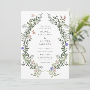 Invitation Mariage fleur sauvage Bohemian Garden