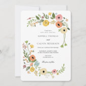 Invitation Mariage Fleur sauvage bohémien (Devant)