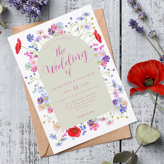 Invitation Mariage Fleur sauvage Boho