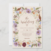Invitation Mariage Fleur sauvage Boho (Devant)