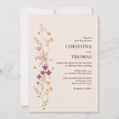 Invitation Mariage Fleur sauvage Boho (Devant)