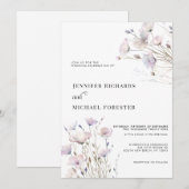 Invitation Mariage Fleur sauvage Boho Elegant (Devant / Derrière)