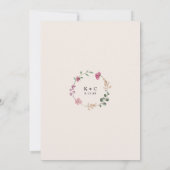 Invitation Mariage fleur sauvage Boho Elegant Cream (Dos)
