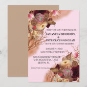 Invitation Mariage Fleur sauvage Boho enchanted Fairytale (Devant / Derrière)