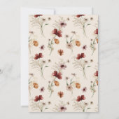 Invitation Mariage Fleur sauvage Boho Fall (Dos)