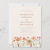 Invitation Mariage Fleur sauvage Boho Fall (Devant)