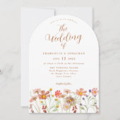 Invitation Mariage Fleur sauvage Boho Fall (Devant)