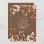 Invitation Mariage Fleur sauvage Boho Fall (Devant / Derrière)