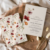Invitation Mariage Fleur sauvage Boho Fall