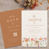 Invitation Mariage Fleur sauvage Boho Fall