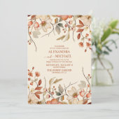 Invitation Mariage Fleur sauvage Boho Fall (Debout devant)