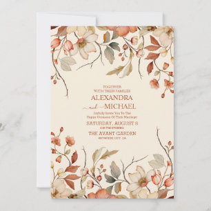 Invitation Mariage Fleur sauvage Boho Fall