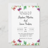 Invitation Mariage fleur sauvage Boho Fleur sauvage Floral Wr (Devant)
