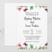 Invitation Mariage fleur sauvage Boho Fleur sauvage Floral Wr (Devant / Derrière)