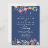 Invitation Mariage Fleur sauvage Boho Multicolor (Devant)