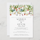 Invitation Mariage Fleur sauvage botanique (Devant)