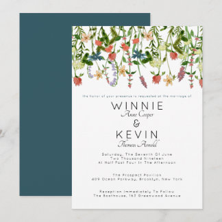 Invitation Mariage Fleur sauvage botanique