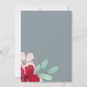 Invitation Mariage fleur sauvage Burgundy & Dusty Blue (Dos)