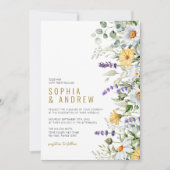 Invitation Mariage Fleur sauvage Chamomile & Eucalyptus (Devant)