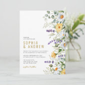 Invitation Mariage Fleur sauvage Chamomile & Eucalyptus (Debout devant)
