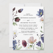 Invitation Mariage Fleur sauvage Chic Boho (Devant)