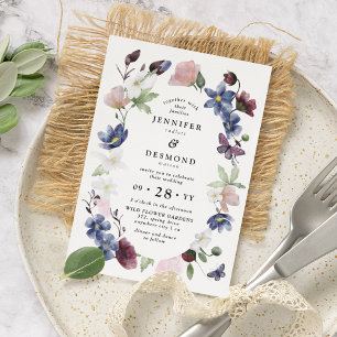 Invitation Mariage Fleur sauvage Chic Boho