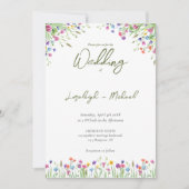 Invitation Mariage fleur sauvage chic moderne (Devant)