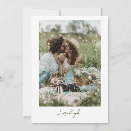 Invitation Mariage fleur sauvage chic moderne (Dos)