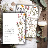 Invitation Mariage Fleur sauvage coloré