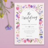 Invitation Mariage Fleur sauvage coloré