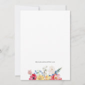 Invitation Mariage Fleur sauvage coloré (Dos)