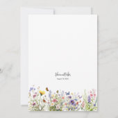 Invitation Mariage fleur sauvage couleur aquarelle (Dos)